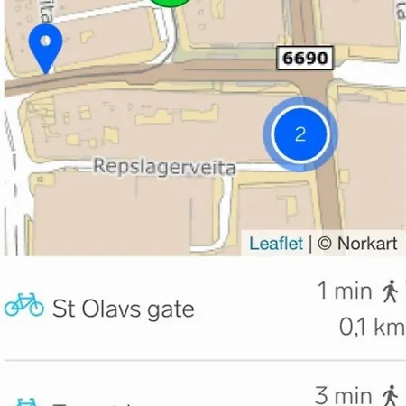 公寓 Liten Studioleilighet Meget Sentralt I Sentrum, 3 Minutter Fra Torget